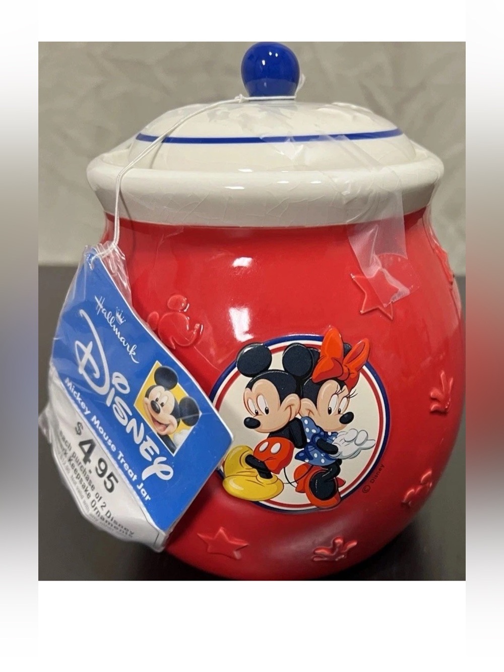Vintage Hallmark Disney Mickey & Minnie Mouse Candy Treat Jar *New*